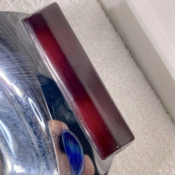 Vintage Glo Hill Gourmates Chrome Serving Tray With Bakelite Handles - Picture 7 of 11